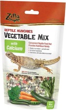 Zilla Reptile Munchies Vegtable Mix With Calcium Reptile Food 4-Ounce - 2 Pack