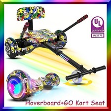 New 6.5" Hoverboard Go Kart Kit - UL Certified Hoverkart Seat Bundle w/ LED