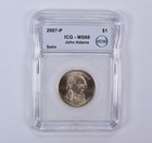 2007-P Presidential $1 John Adams SMS Satin MS68 ICG *0524 — photo 1