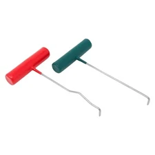 AES Industries 9317 Heavy-Duty 2-Piece Pull Rod Set, Vinyl Grip, Straight, Bent