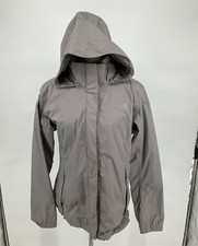 The North Face Purple Zip/Hook  Loop Hooded HyVent Rain Jacket L