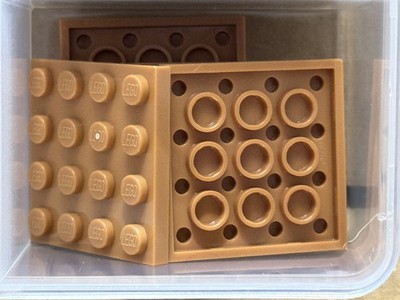 LEGO Parts - Medium Nougat Plate 4 x 4 - No 3031 - QTY 5