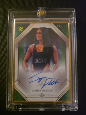 2021 Topps WWE Transcendent Auto SONYA DEVILLE Gold Framed Auto /15 