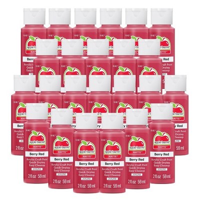 Apple Barrel Acrylic Paint in Assorted Colors 2 Ounce, 2 Fl Oz (Pack of 24)