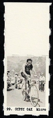 FAUSTO COPPI Very Rare GUMBALL MACHINE Cycling Stamp Card WITH TAB INTACT #99