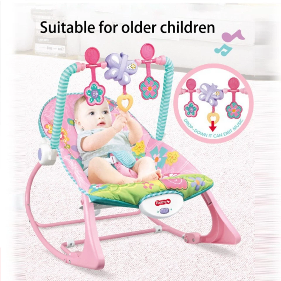 2in1 Electric Baby Bouncer Rocker Vibration Chair Infant Swing Seat Music Cradle - Image 4 of 4