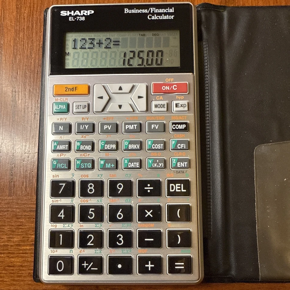 Sharp Business/Financial Calculator, Model EL-738, Tested in Great Condition - Image 4 of 4