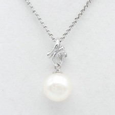 Georg Jensen Magic Pearl 10mm Diamond 4P 18k White Gold Necklace w/Case