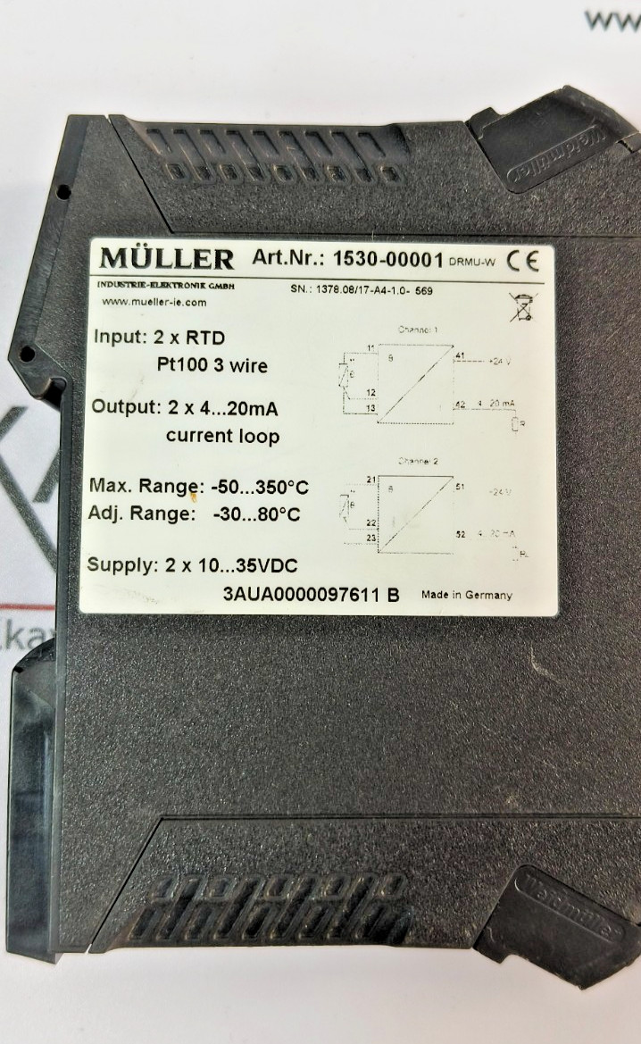 MULLER 1530-00001 DRMU-W TEMPERATURE CONTROLLER (FAST SHIP BY DHL/FEDEX)