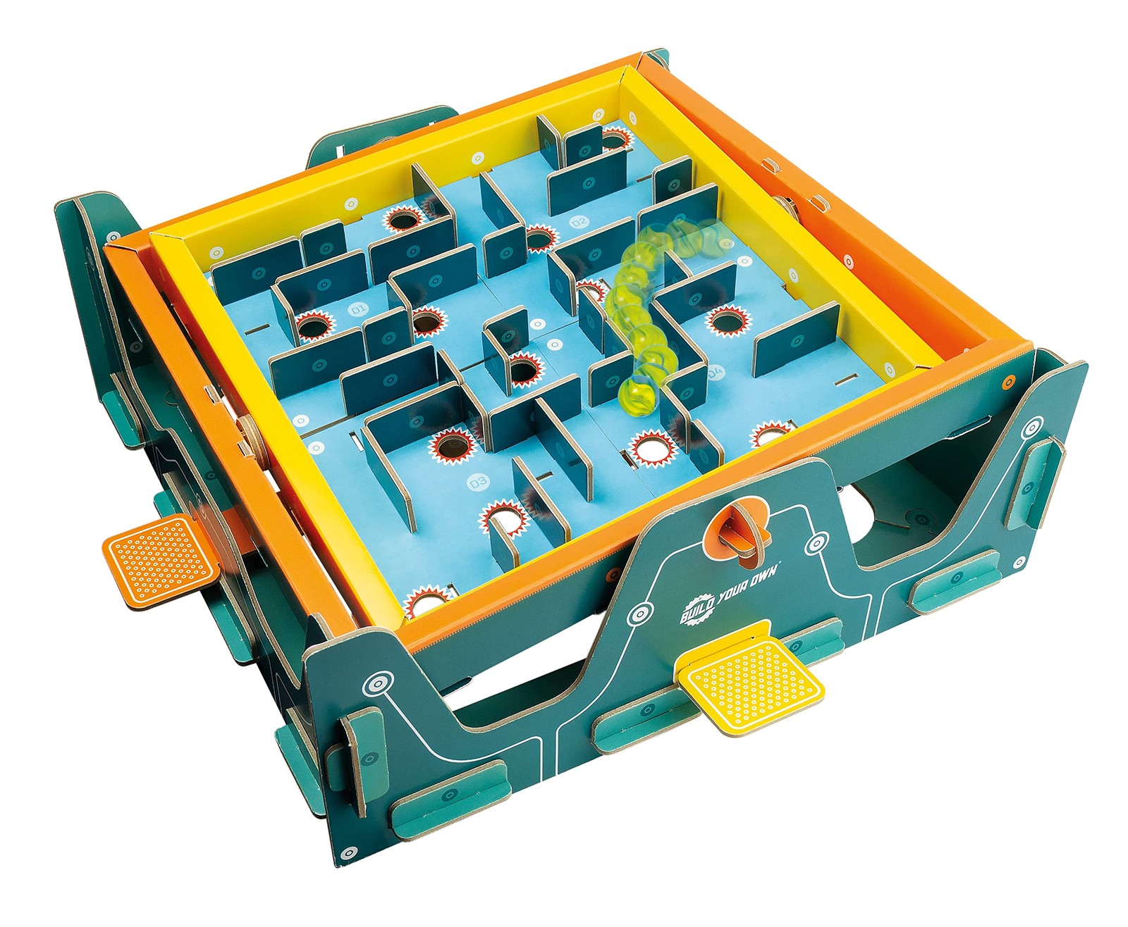 Build Your Own Moving Marble Labyrinth I Classic Retro Toy I 148 Pieces inc. 5 G