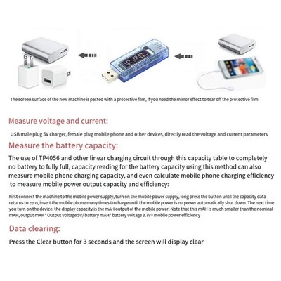 Stromst?rketester Multifunktionsger?t f��r Powerbanks Tech Enthusiast Werkzeug