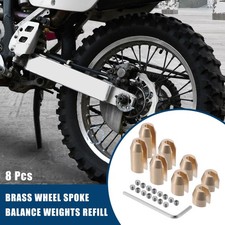 8Stk Messing Rad Speichen Gleichgewicht Gewicht Nachfüllung/Set / Gold Ton