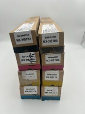 2x Full Sets Genuine Sharp MX-31GT CMYK Toners + 2 Waste Toner Bundle - VAT Inc.