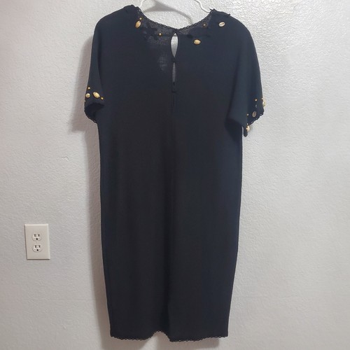 Steve Fabrikant Kleid Damen S schwarz Muschel verziert Wollmischung Strick Resort - Bild 2 von 16
