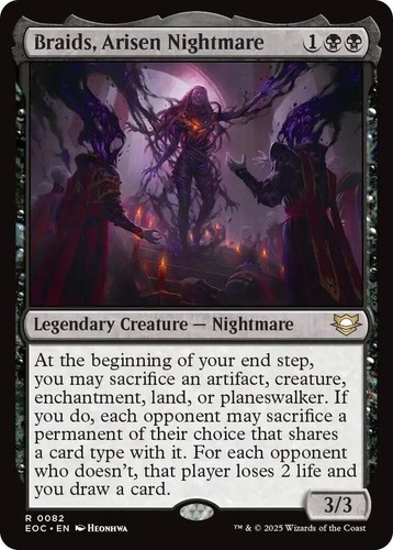 Braids Arisen Nightmare 0082 MTG EOC Commander: Edge of Eternities Rare NP