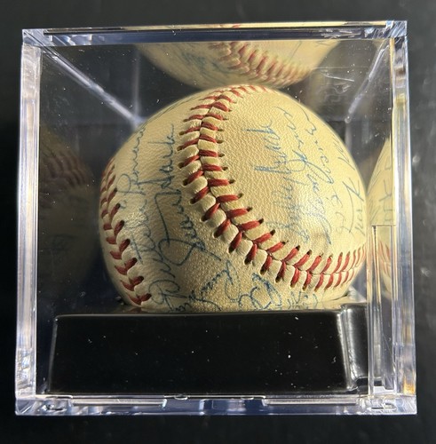 1956 Chicago Cubs Team Autographed Baseball PSA DNA Certified Encapsulated Banks - Picture 2 of 13