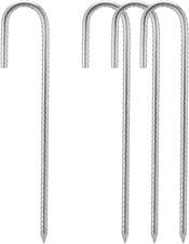 Rebar Stakes, 16 Inch Heavy Duty Galvanised Steel Rebar Ground Stakes, Fence ...