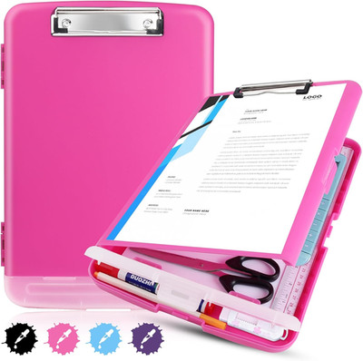 Plastic Clipboard with Storage,A4 Nursing Clipboard Folder with Pen Holder,Cute
