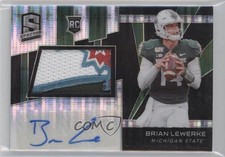 2020 Panini Chronicles Draft Picks Spectra 5/10 Brian Lewerke #18 Patch Auto 3c2