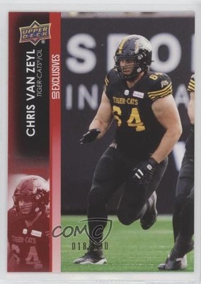 2022 Upper Deck CFL Exclusives 18/100 Chris Van Zeyl #149 m7v