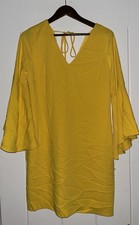 Trina Turk Moorton Bodycon Mini Sheath Dress In  Canary Women L Resort Dinner