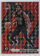 2024-25 Panini Mosaic Red Mosaic Prizm Nic Claxton Nicolas Claxton #106 16wc