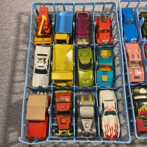 Vintage Toy Car Carrying Case w/ (24) 1970s Hotwheels/Matchboxes Included (Read) - Picture 10 of 20