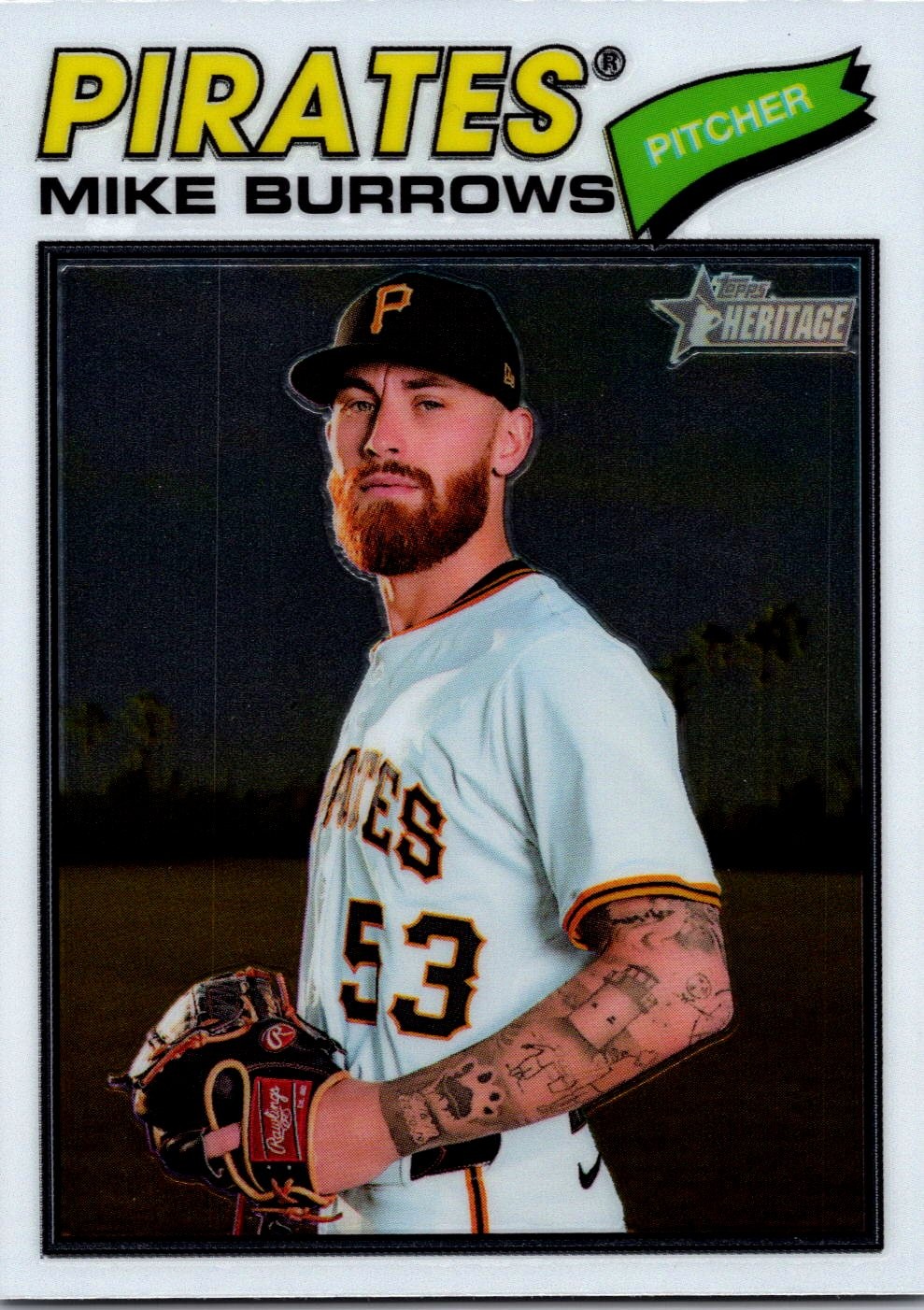 2026 Topps Heritage MIKE BURROWS #96 NM White Chrome -  62026-201