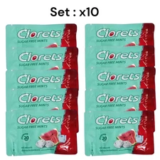 Clorets Sugar Free Mints Watermelon Freeze Fresh Breath Candy set 15.4g x10
