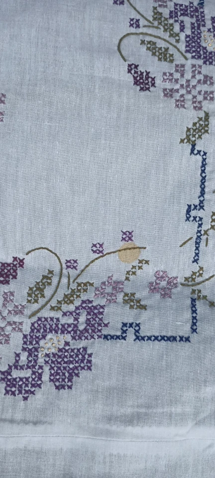 Lote de 4 paquetes de costura de paños bordados vintage y 12 paneles cuadrados de edredón Foto 3 de 4