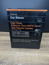 NOS Vintage JCPenney AM/FM Cassette Car Stereo Auto Reverse Dolby 80s