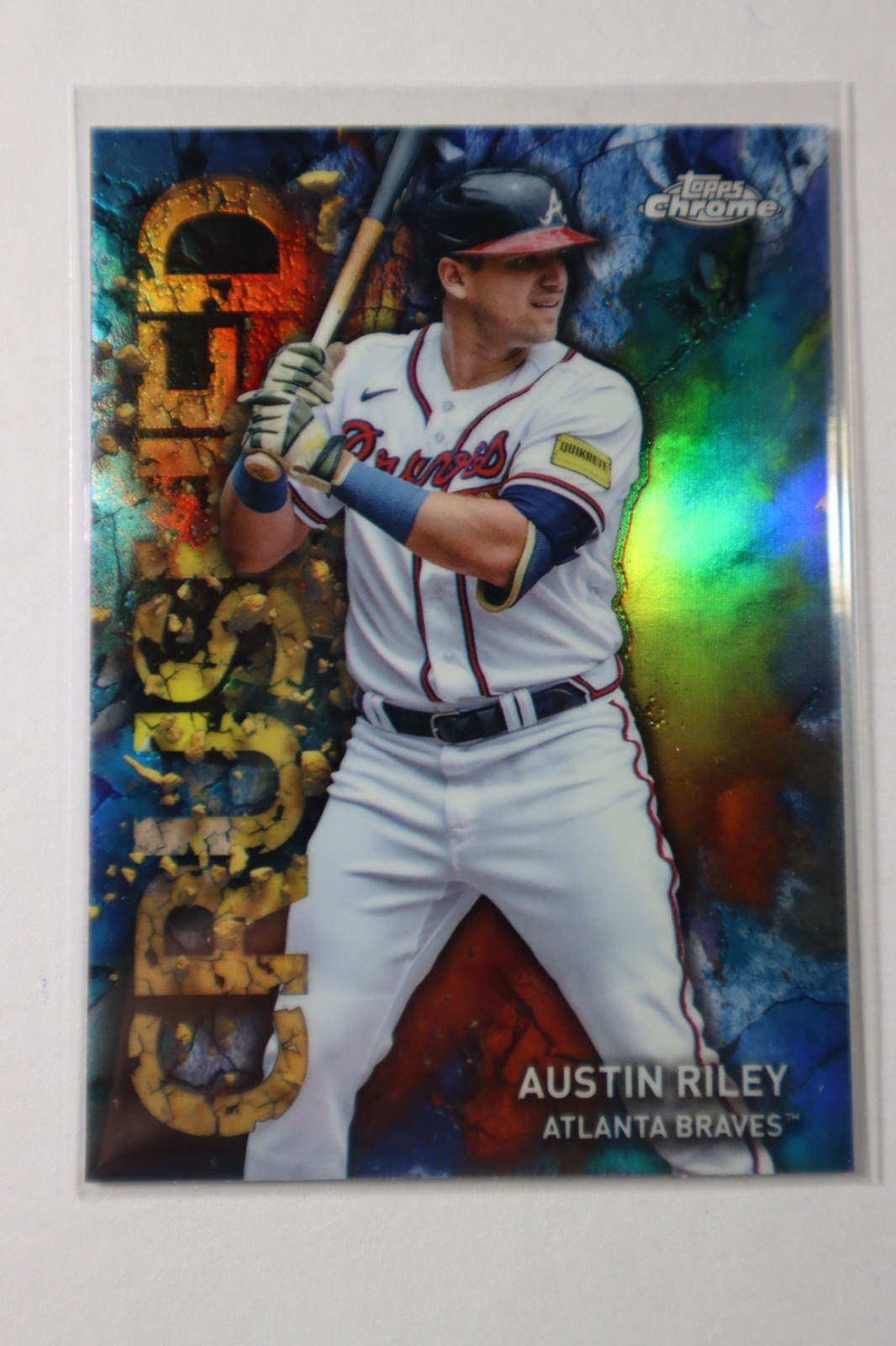 2023 Topps Chrome Update Series - Crushed Austin Riley #C-12 Case Hit SSP