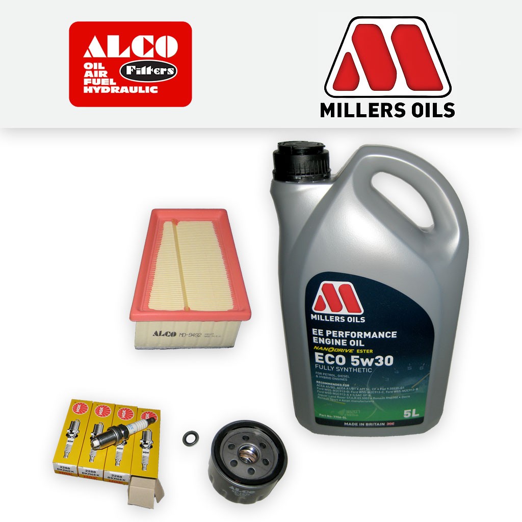 SERVICE KIT for DACIA DUSTER 1.6 OIL AIR FILTERS PLUGS +EE NANO OIL (2010-2018)
