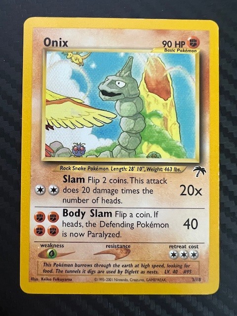 Pokémon TCG Southern Islands Onix Card 3/18 LP