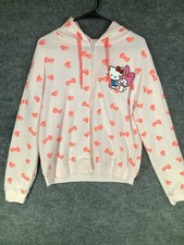 Hello Kitty  Friends Zip Hoodie Women  s M Pink Hearts Sanrio My Melody