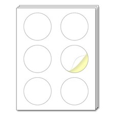 3 Inch Round Labels, 200 Sheets, Printable Circle Stickers, Matte White