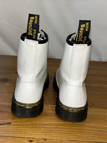 Stivali Doc Martens in pelle bianca giovani taglia 4 M / 5 L Zavala J stringati - Foto 6 di 8