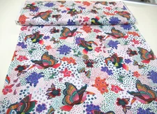 Michael Miller quilt-craft fabric RAINFOREST PARADISE white 2 yds (dcx-12599)