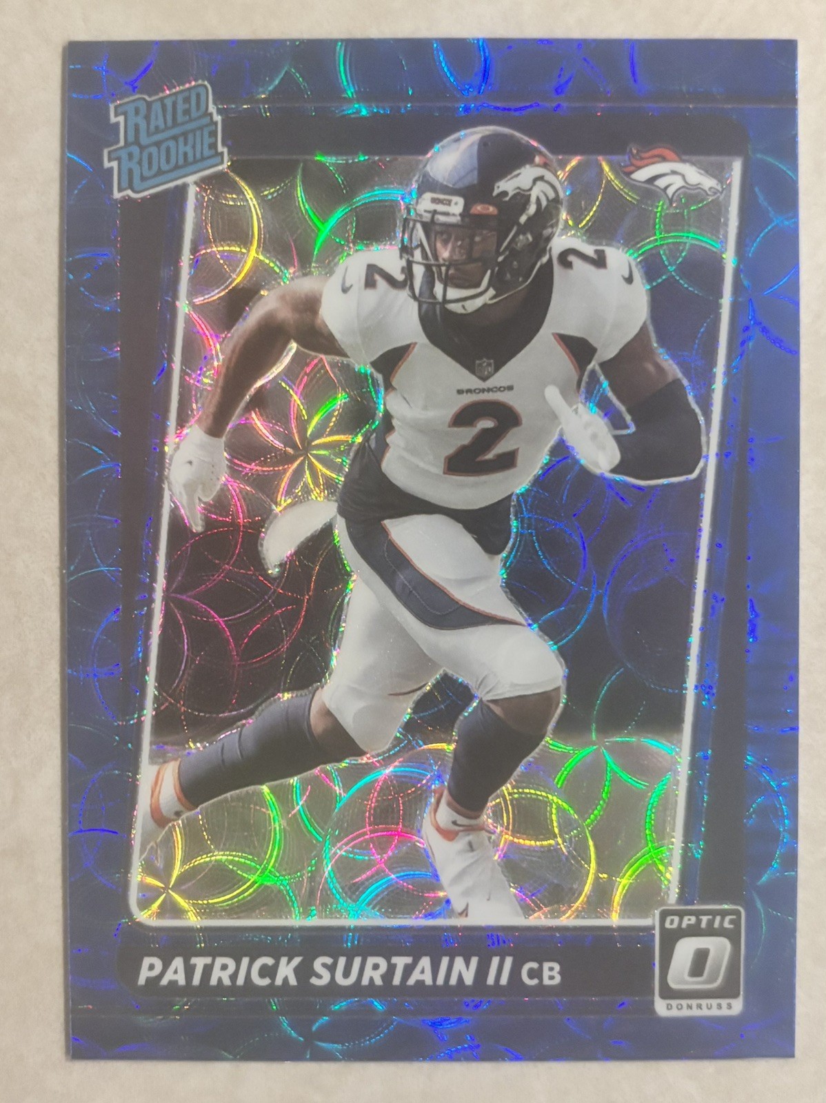 2021 Optic PATRICK SURTAIN II Blue Scope Prizm Rated Rookie #244 DENVER BRONCOS