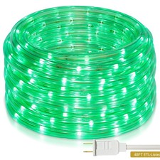 48ft Green LED Rope Lights Outdoor Waterproof - 324 LEDs Christmas Rope Light...