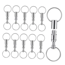 10 PCS Detachable Key Ring Quick Release Keychain, Heavy Duty Pull Apart Key 