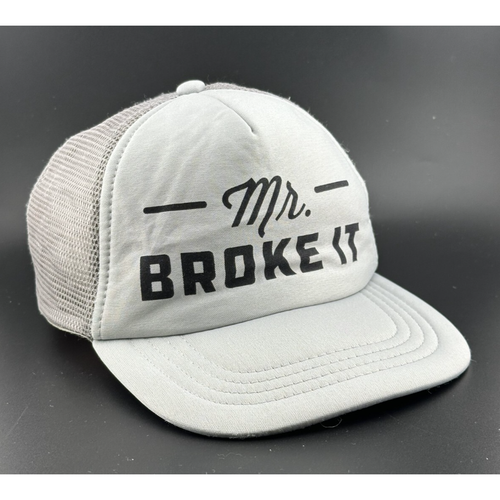 Adult MR. BROKE IT CAP Gray - OSFM - Adjustable - Picture 4 of 5