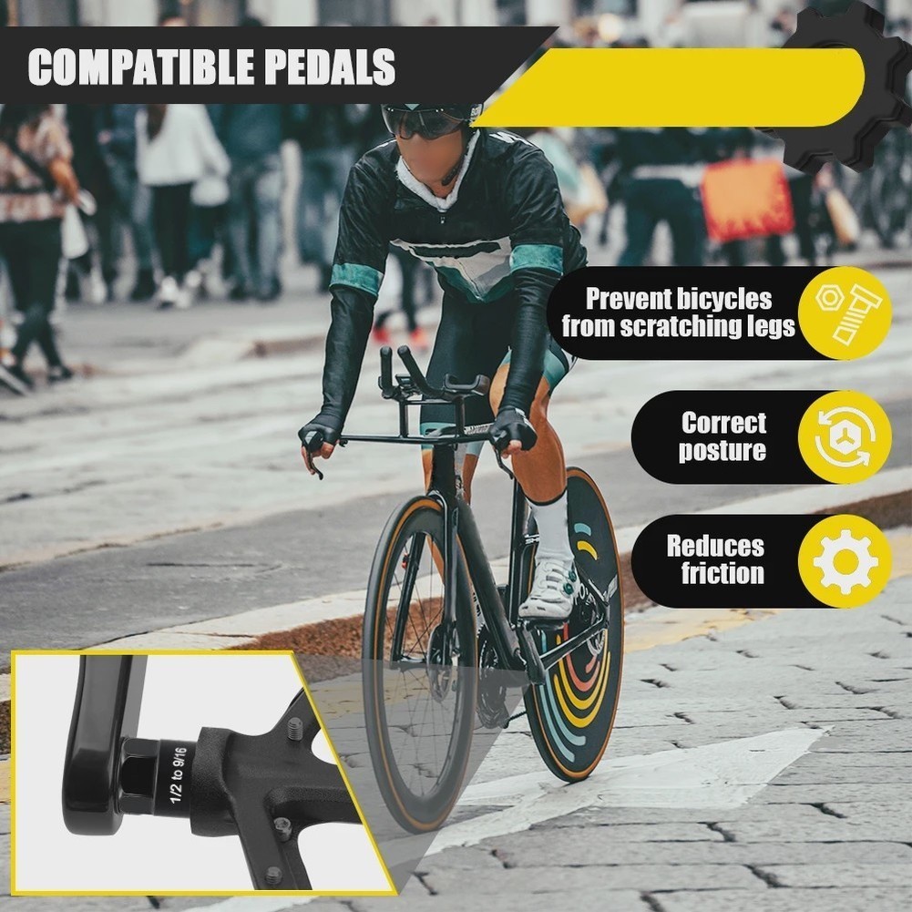 Per Bici da per for corsa Liscio Adattatore Pedale Bici Prolunga Piede foto 4