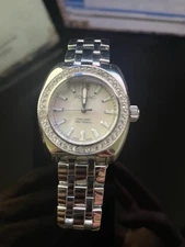 Women’s ZODIAC 1882 Z04515 Desert Falcon Swiss Made Silver Watch New Battery