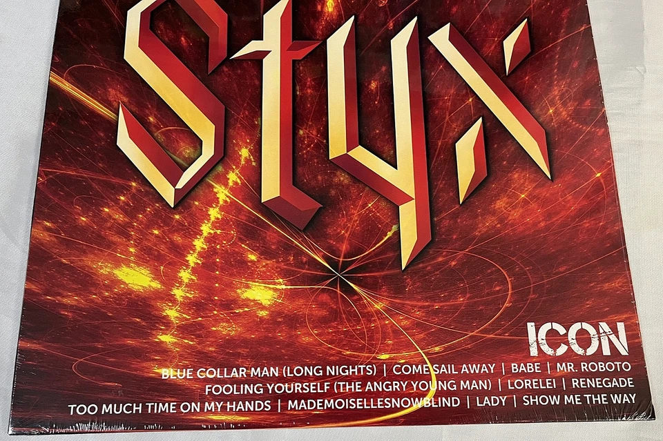 STYX - ICON - Greatest Hits Collection Orange Color Vinyl LP DeYoung SEALED New - Image 3 of 4