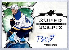 2022-23 SPx Superscripts Torey Krug Auto #SS-TK St. Louis Blues