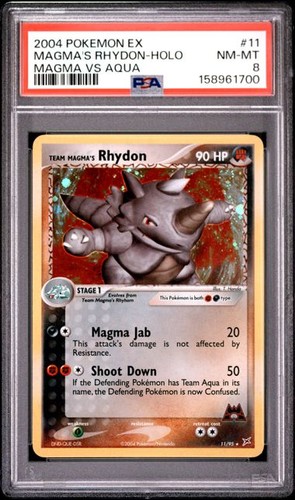 Team Magma's Rhydon graded PSA 8 for sale on eBay