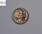 1937 Buffalo Nickel ~ Almost Uncirculated AU Rainbow Toned ~ ZB613