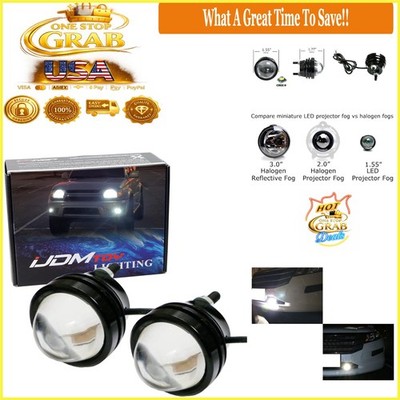 2 Xenon White 5W CREE LED Projector Fog & Parking Lights for Cars