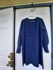 Dalia GLAMOROUS LADIES SWEATER DRESS UL5199-Navy-28226 X-LARGE